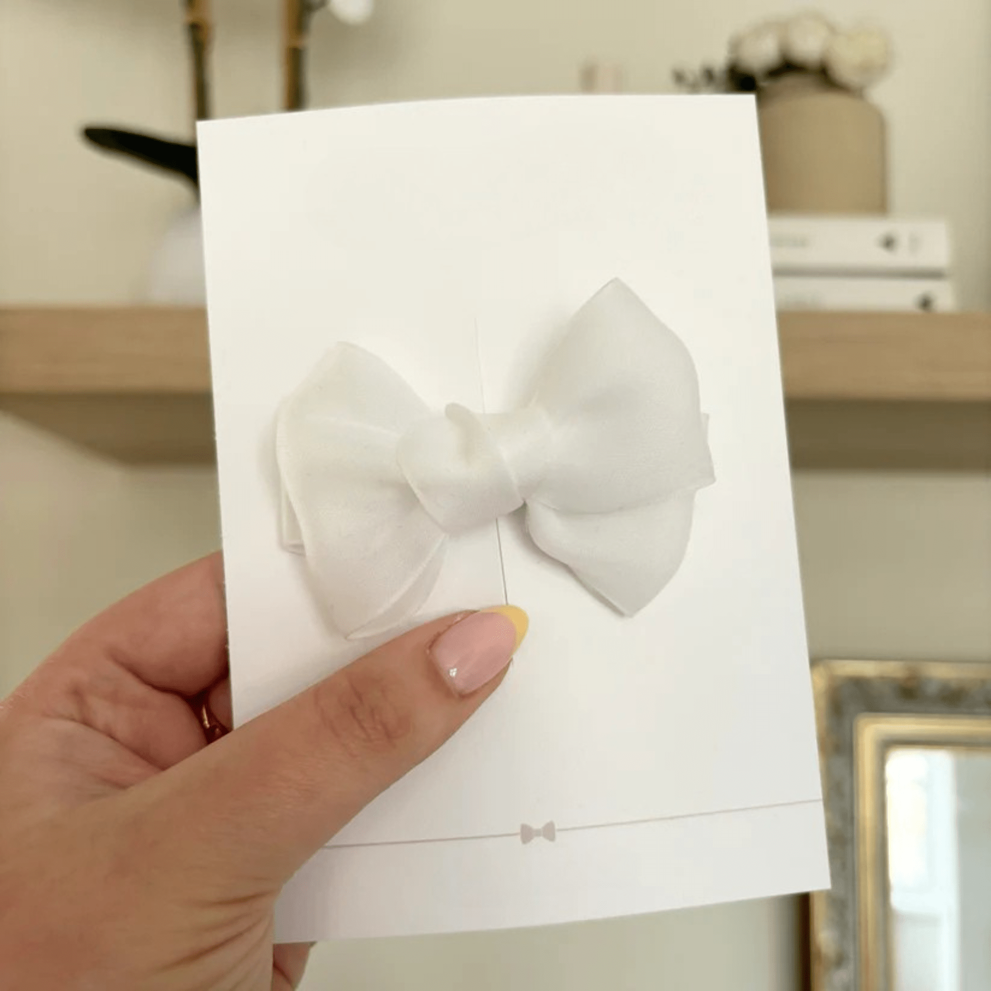 Kids Lace White Knot Bow Clip - Kidsxtra