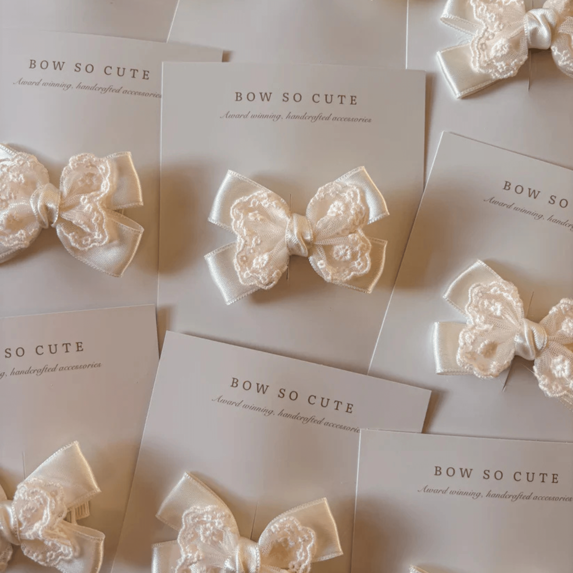 Kids Luxury Lace Bow Clip - Kidsxtra