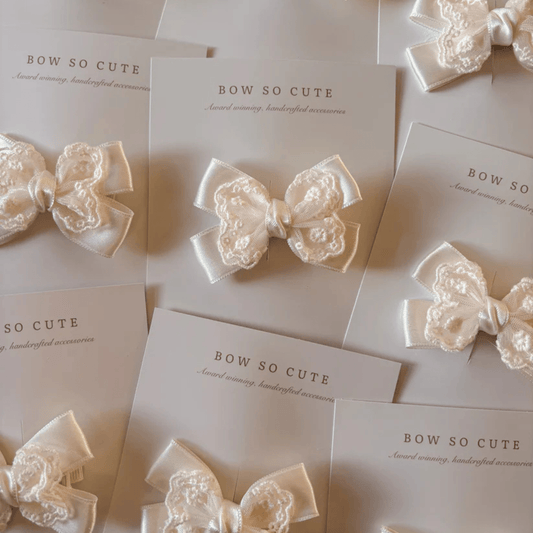 Kids Luxury Lace Bow Clip - Kidsxtra