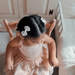 Kids Luxury Lace White Bow Clip - Kidsxtra